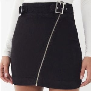 UO Harmony Belted Zip Corduroy Bodycon Skirt
